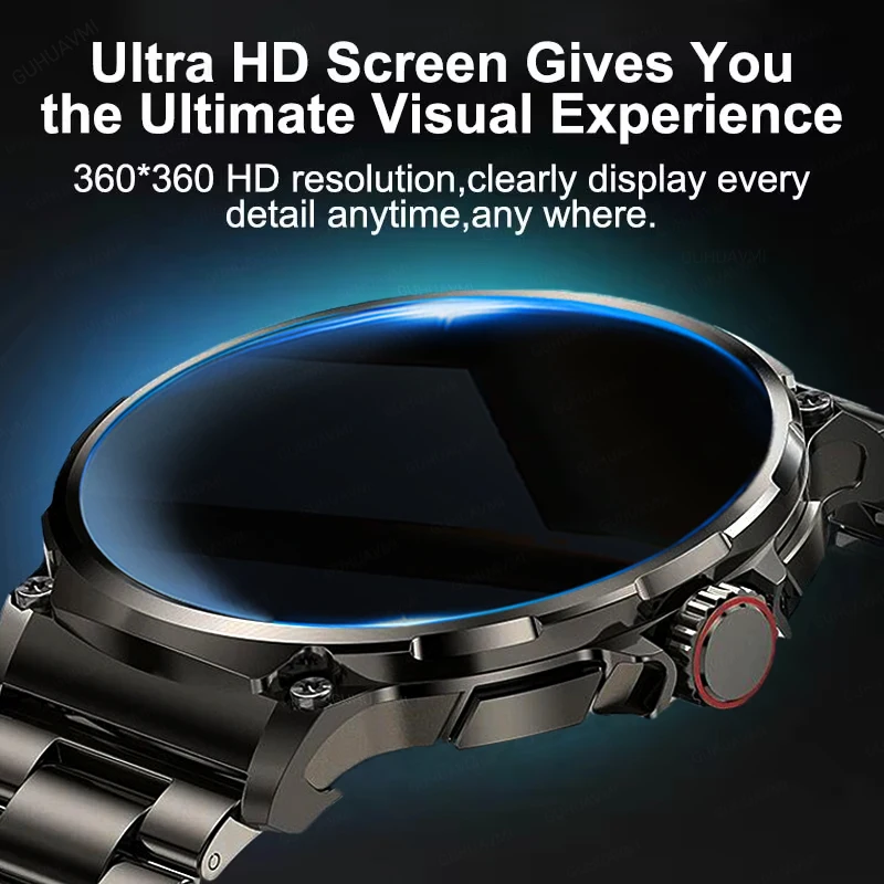 Фото Новые 710 мАч Большая батарея 1,85-дюймовый Ultra HD Дисплей Мужские умные часы GPS Спортивная трек HD Bluetooth Вызов для Huawei Xiaomi Смарт-часы №4