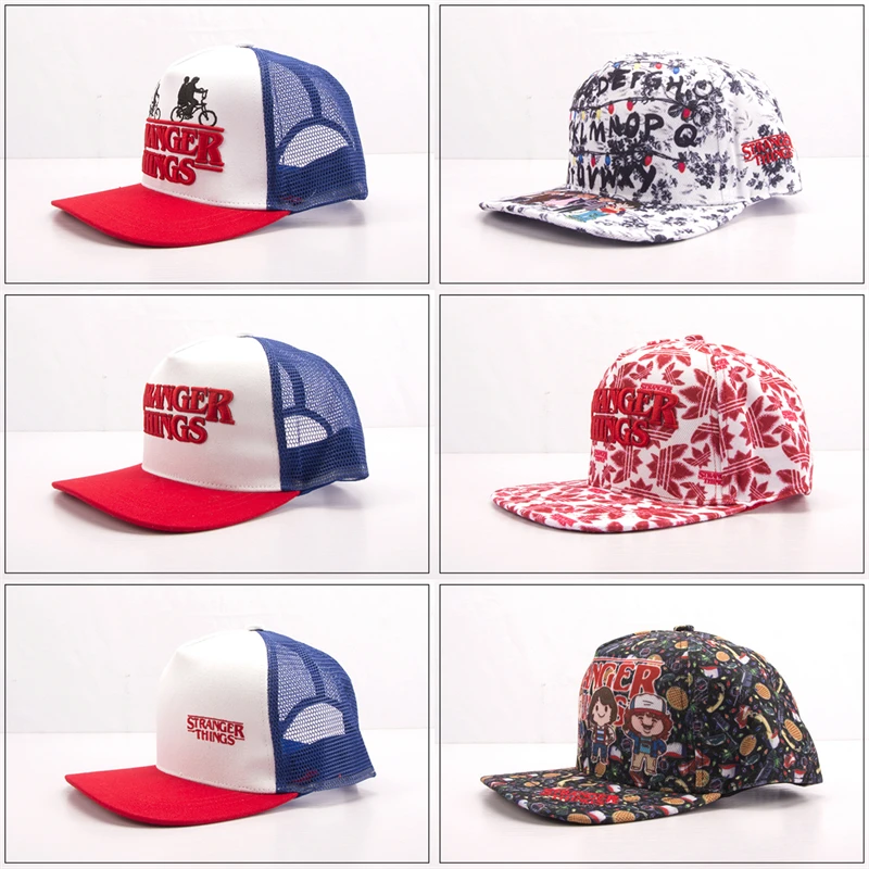 

Stranger Things Dustin Cosplay Hat Baseball Cap Retro Mesh Thinking Hats Adult Unisex Prop Accessories Adjustable golf Hat