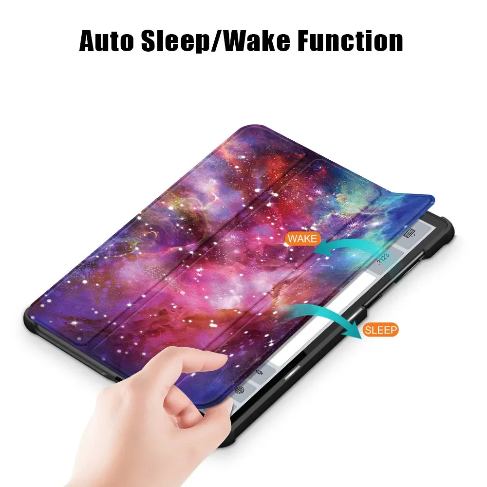 Фото Чехол для Lenovo Tab K10 Case X6C6X X6C6F 10.3 дюйма 2021, складная подставка, кожаный чехол, умное пробуждение/спящий режим, три сложения, чехол для планшета 10.3 дюйма №2
