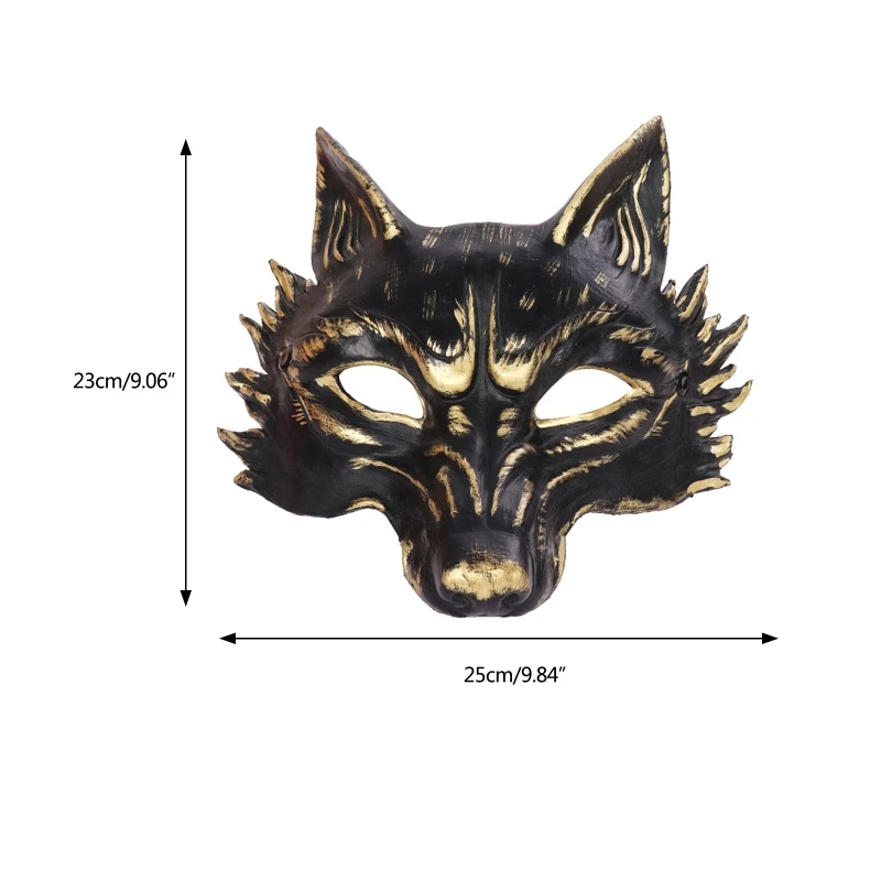 Мужская и женская маска волка лиса маскарадная полумаска головной убор