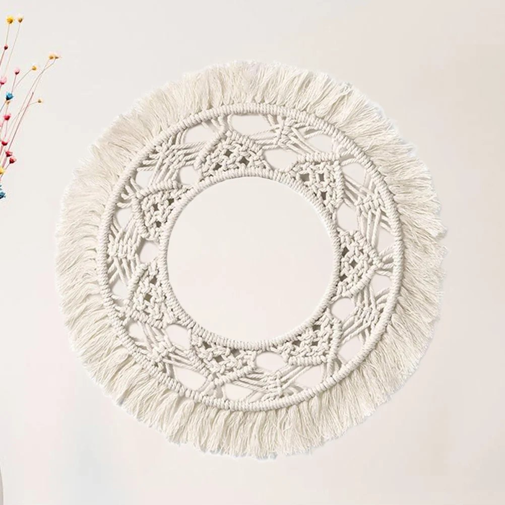 

Cotton Rope Tapestry Hand-woven Tapestry Hanging Wall Decoration Circle Wall Hanging Tapestry Nordic Style Hanging Ornament
