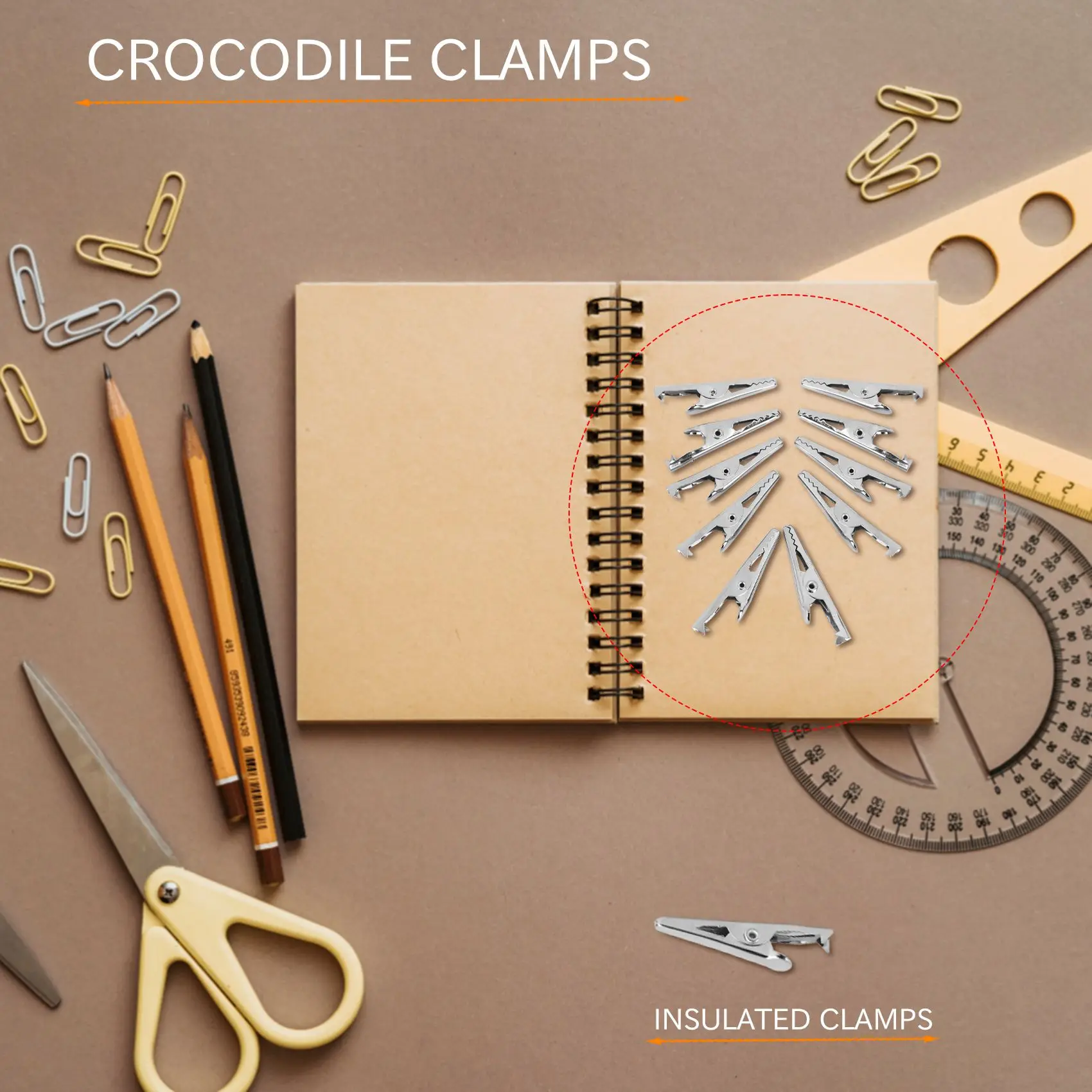 50 шт. серебристый металлический зажим-Аллигатор