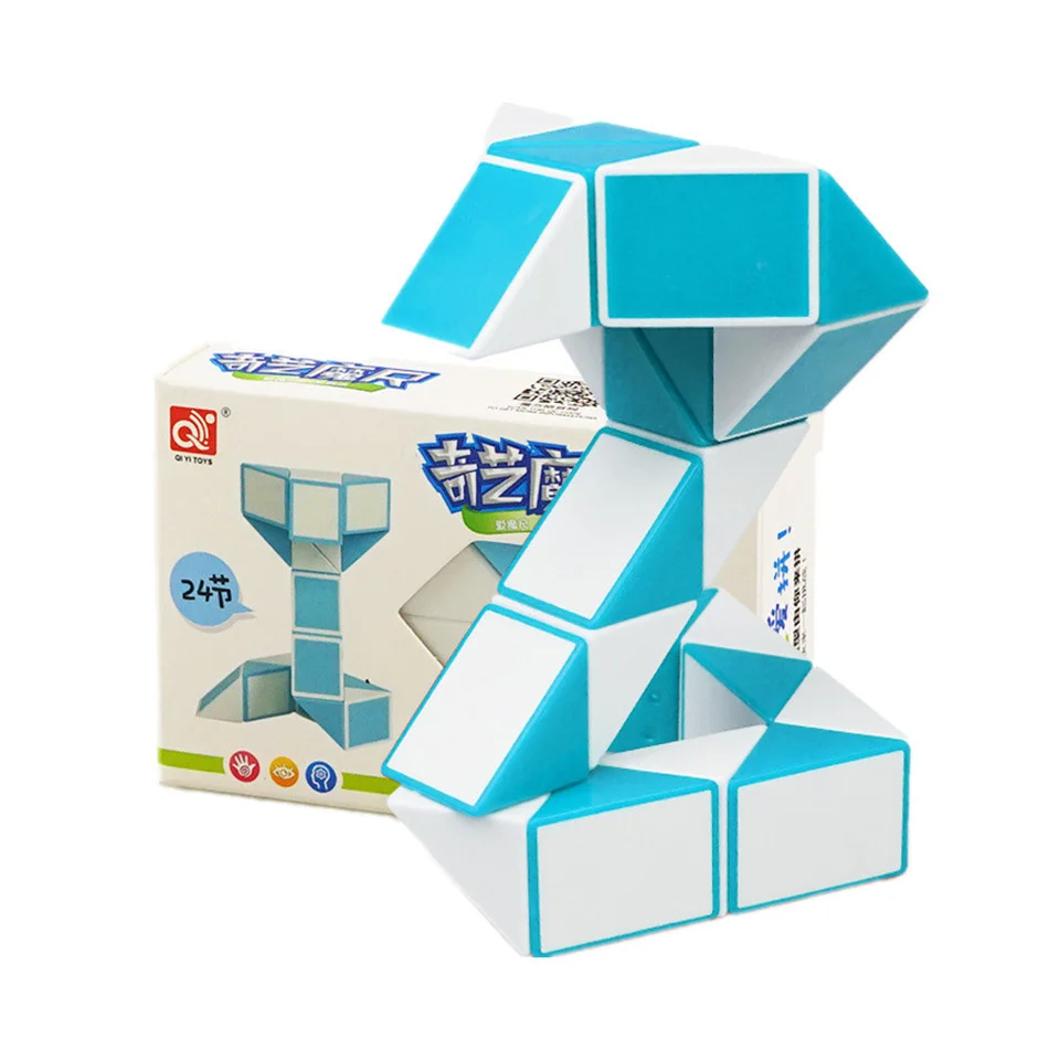 

QIYI 24 Segment Magic Rule Snake Cubes Elasticity Elastic Changed Popular Twist Transformable Kid Puzzle Toy For Children