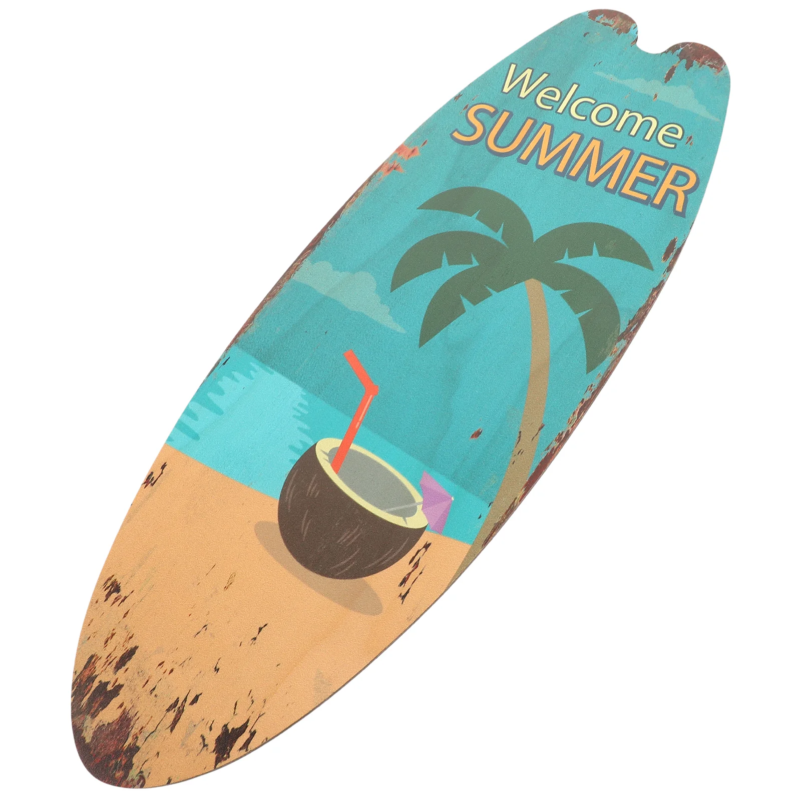 

Hawaii Style Wall Pendant Delicate Wooden Surfboard Decor Vintage Style Wall Pendant Party Layout