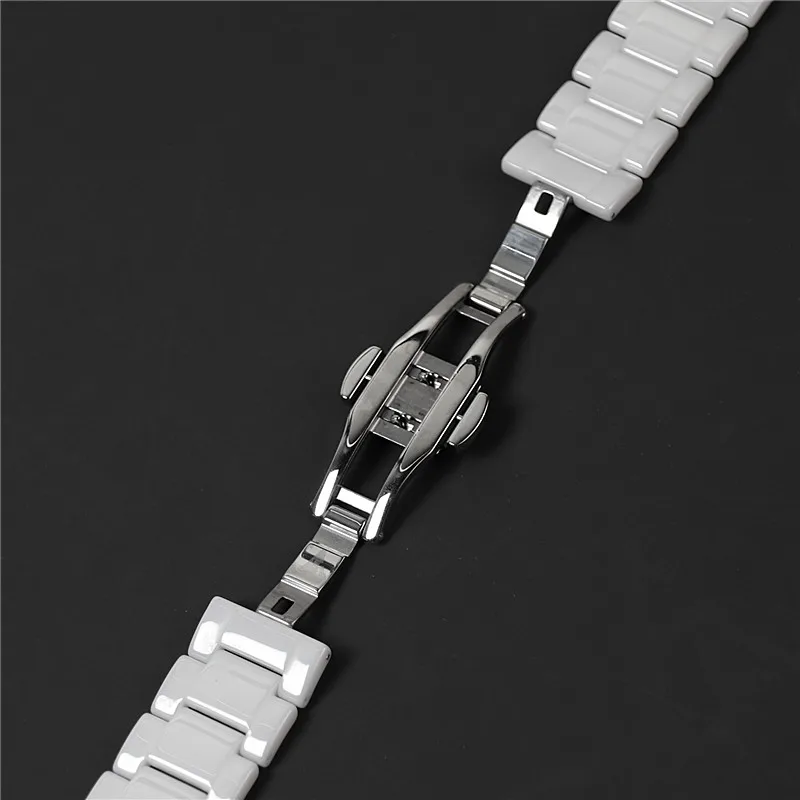 Smooth Ceramic Strap 20 22 mm Chain Bracelet For Amazfit Samsung Galaxy Watch5 4 Classic 46 44mm 42 45 Mm Band Watchbands Belt
