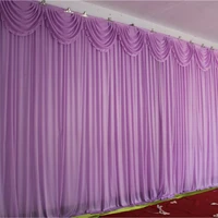 10ft20ft voilet wedding backdrop with colorful swags wedding decoration