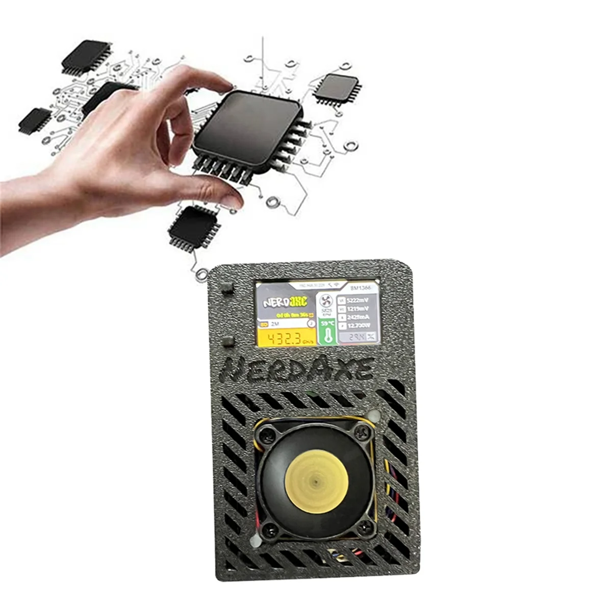 NerdAxe Miner Nerdminer 500Gh/S S19XP BM1366 ASIC Bitcoin Mini Лотерейный майнер с дисплеем вилка