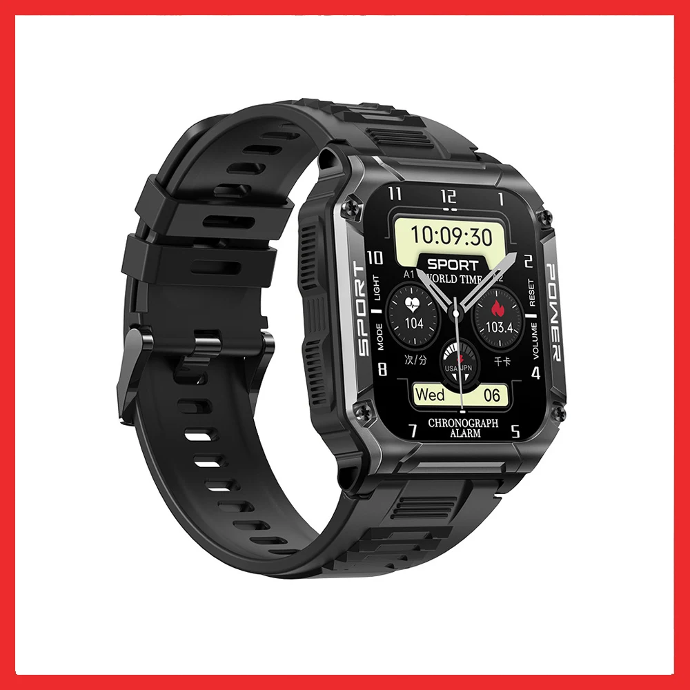 

2023 New Smart Watch Men Ftiness Rugged Military Sports Watches Ip68 Waterproof Bluetooth Call SmartWatch For Xiaomi Android Ios