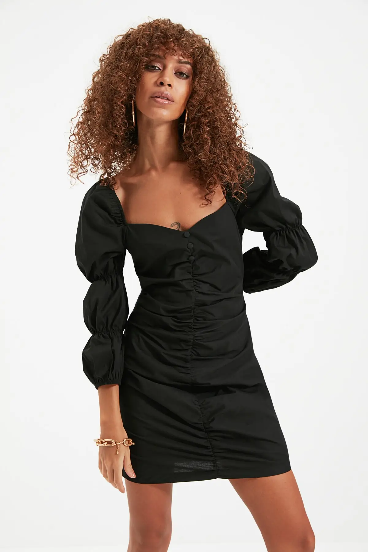 

Trendyol Shirred Dress TWOAW22EL0493