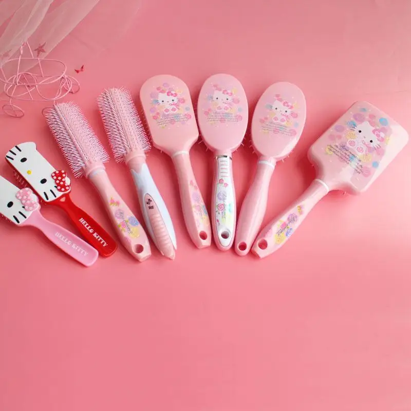 

Kawaii Sanrio Расческа Hello Kittys аксессуары Милая красота мультфильм аниме портативная Массажная воздушная подушка игрушки для девочек подарок на ...