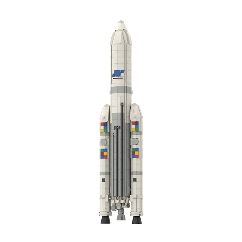 

Building Block Rocket Set MOC The World Largest Launch Vehicle Rocket 1:110 5 ECA Acting Toy Earth Orbit Child Toys Gifts