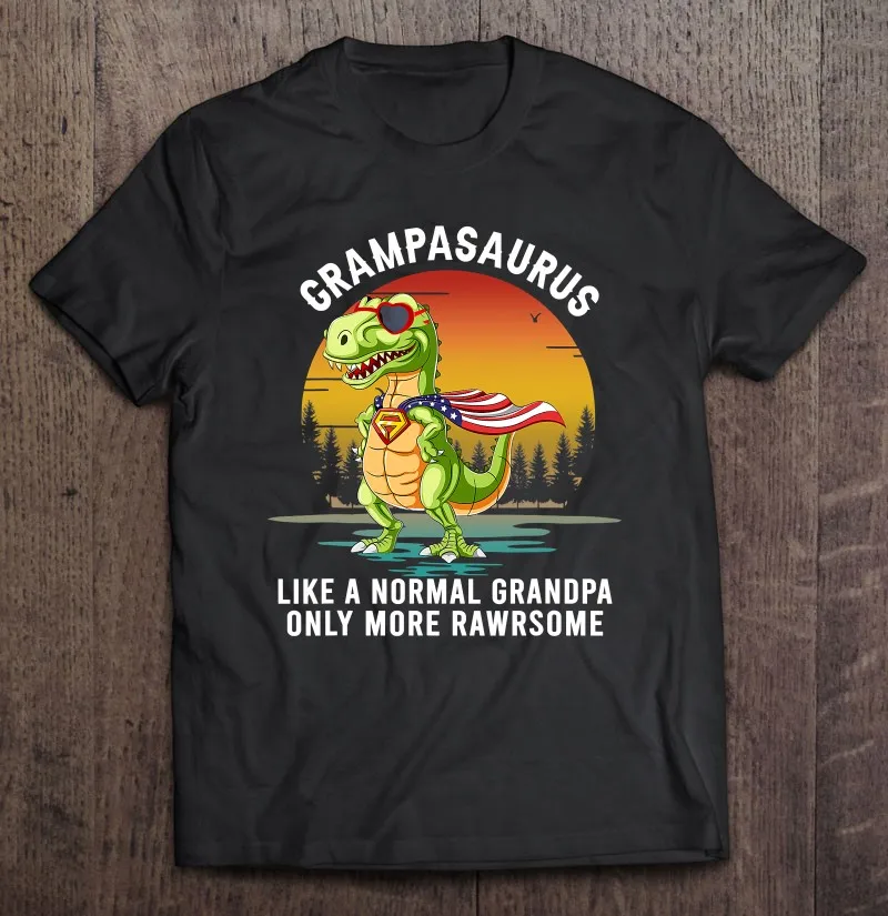 

Мужские футболки с грампазавром, как обычный дедушка, только еще необычные мужские футболки, Топ большого размера, аниме футболка большого ...