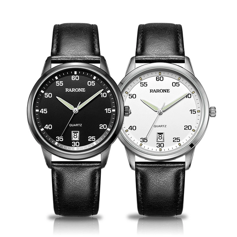 

Luxury Watch Men 40mm Quartz Wristwatches Fashion Stainless Steel Luminous Waterproof Watches RARONE 2023 Relojes Para Hombre