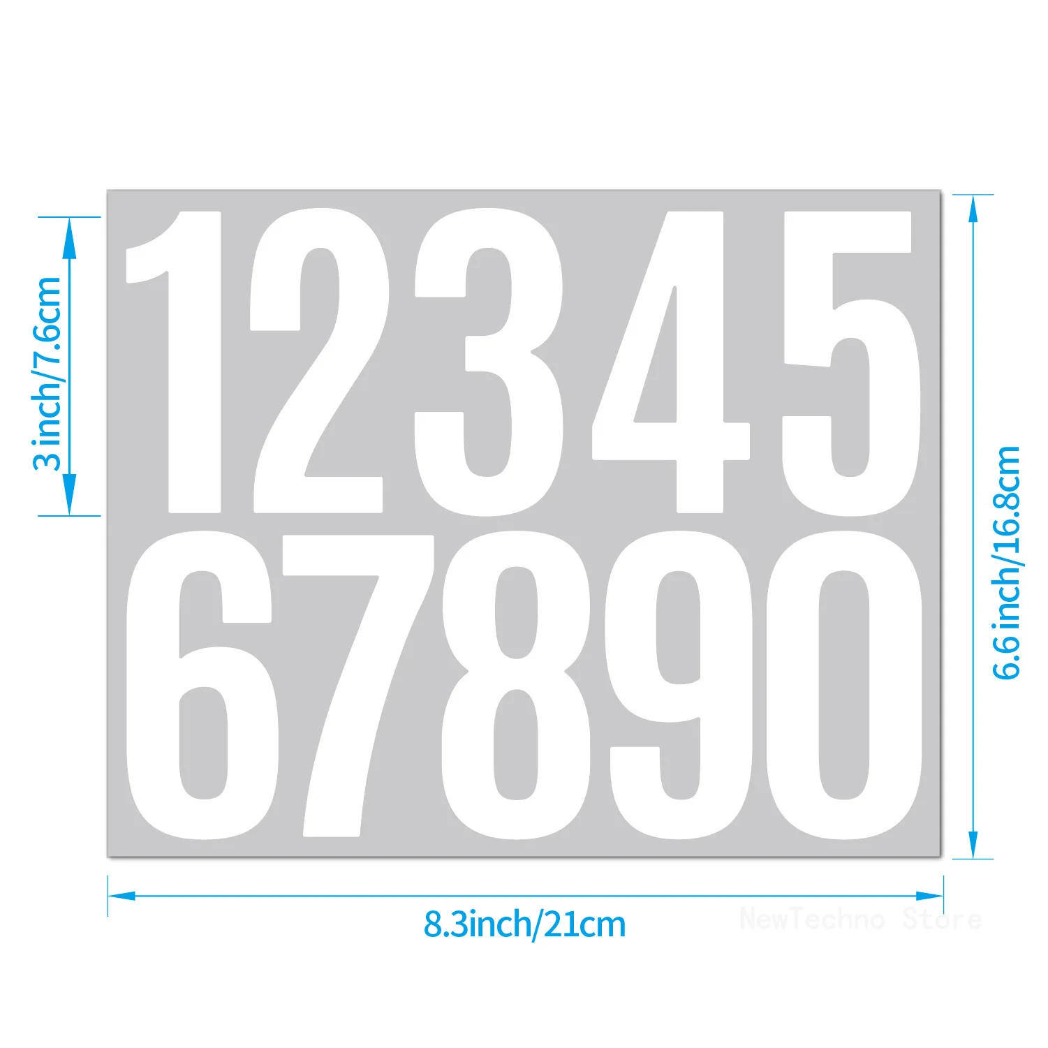 

Большие наклейки с цифрами MOONBIFFY