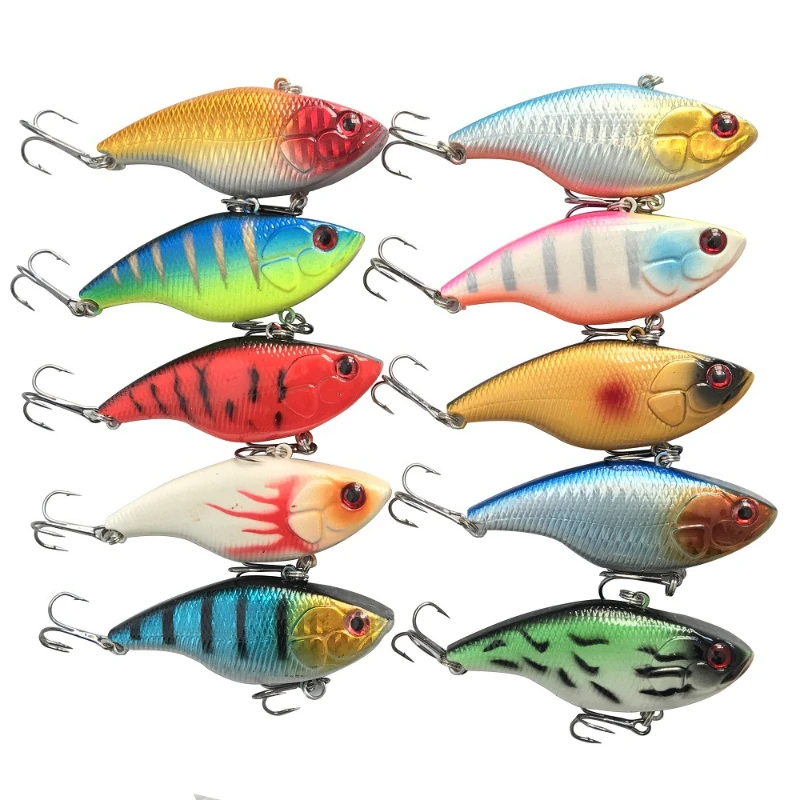 

1PCS Vibration Fishing Lure 75mm 18g Artificial Bait 3D Eyes Bait Crankbait Carp Striped Bass Pesca Fishing Tackle SwimBait
