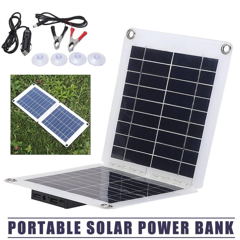 

1 Pc 60W Foldable Portable Solar Panel Module RV Car Boat Battery USB Rechargeable Poly Silicon Cell Solar Panel Charger