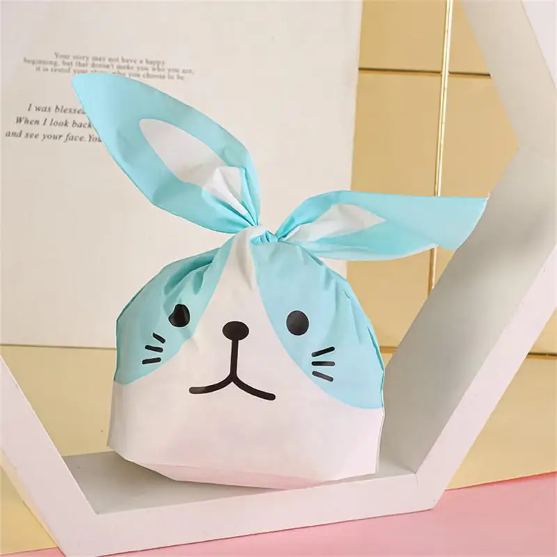 

Gift Bags Cookie Plastic Bags Exquisite Cartoon Gift Bags Cute Rabbit Ear Bags For Biscuits Snack Baking Package Candy Gift Bags