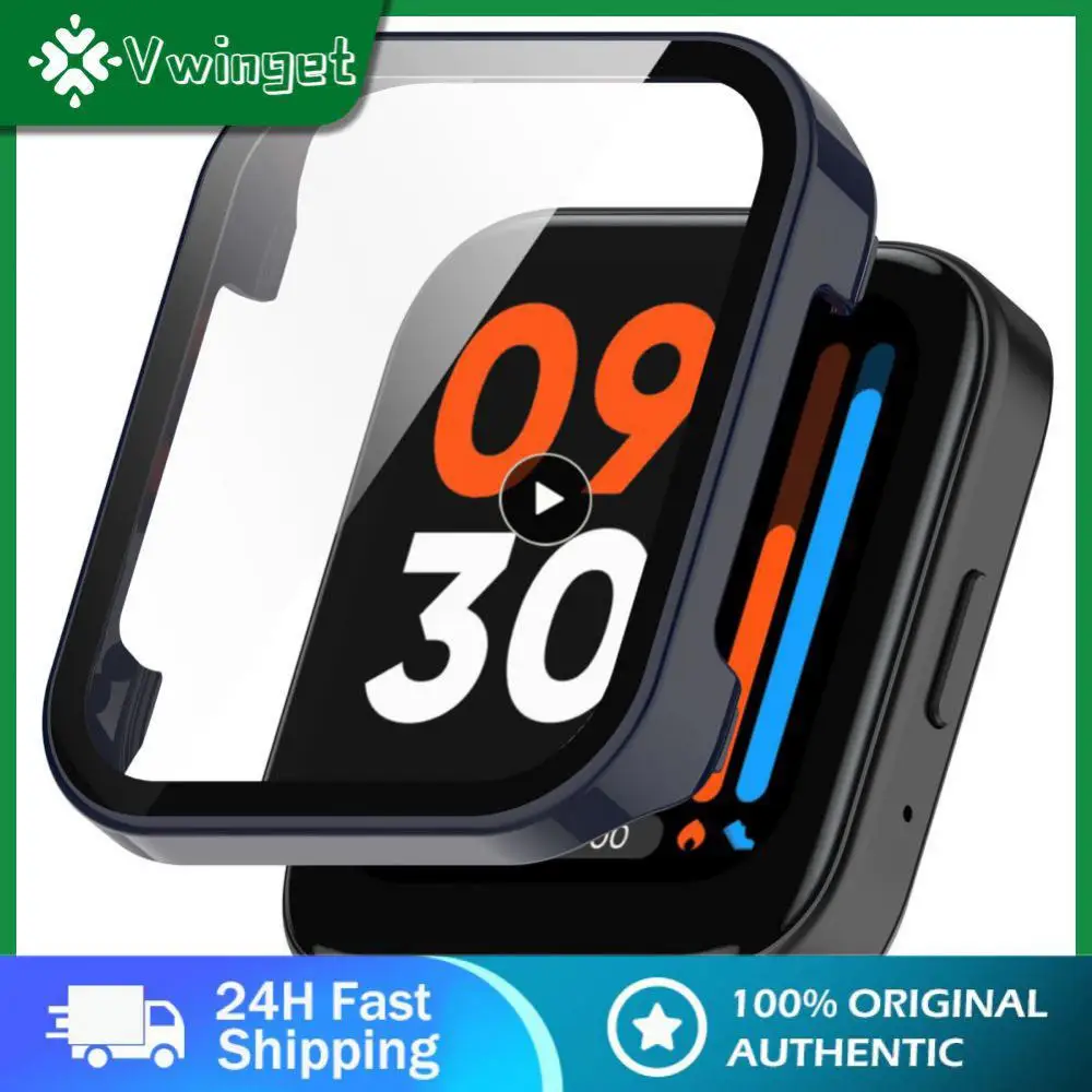 

Ultra-thin Protective Case For Realme Watch3 Protective Shell Smartwatch Protective Shell Pc Bumper Cover Tempered Glass