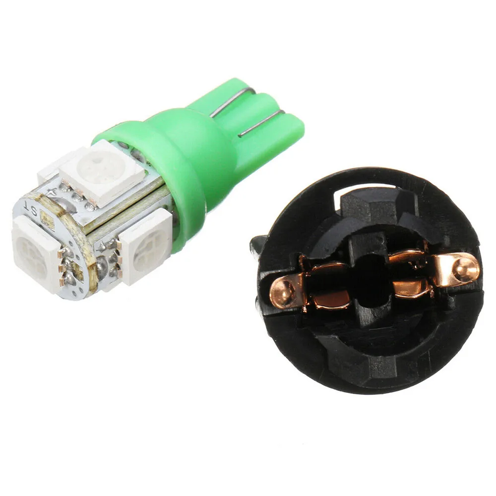 

12V DC Car light socket T10 5050 SMD 3 Tri-Chips Gauge Cluster Dash Instrument Panel