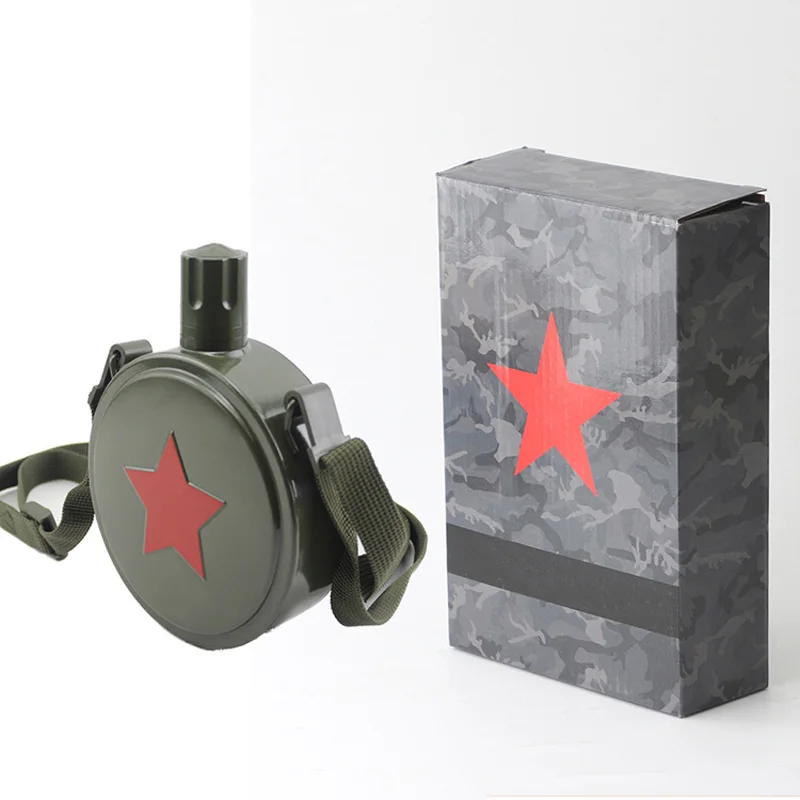 

Спортивная фляга в стиле милитари, камуфляжная, с плечевым ремнем, алюминиевая, для пикника, кемпинга, горшок, бутыль