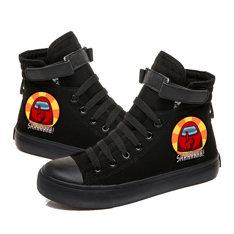 

Among Crewmate High Quality Canvas Sneakers US Impostor High-top Casual Shoes for Kids Youth