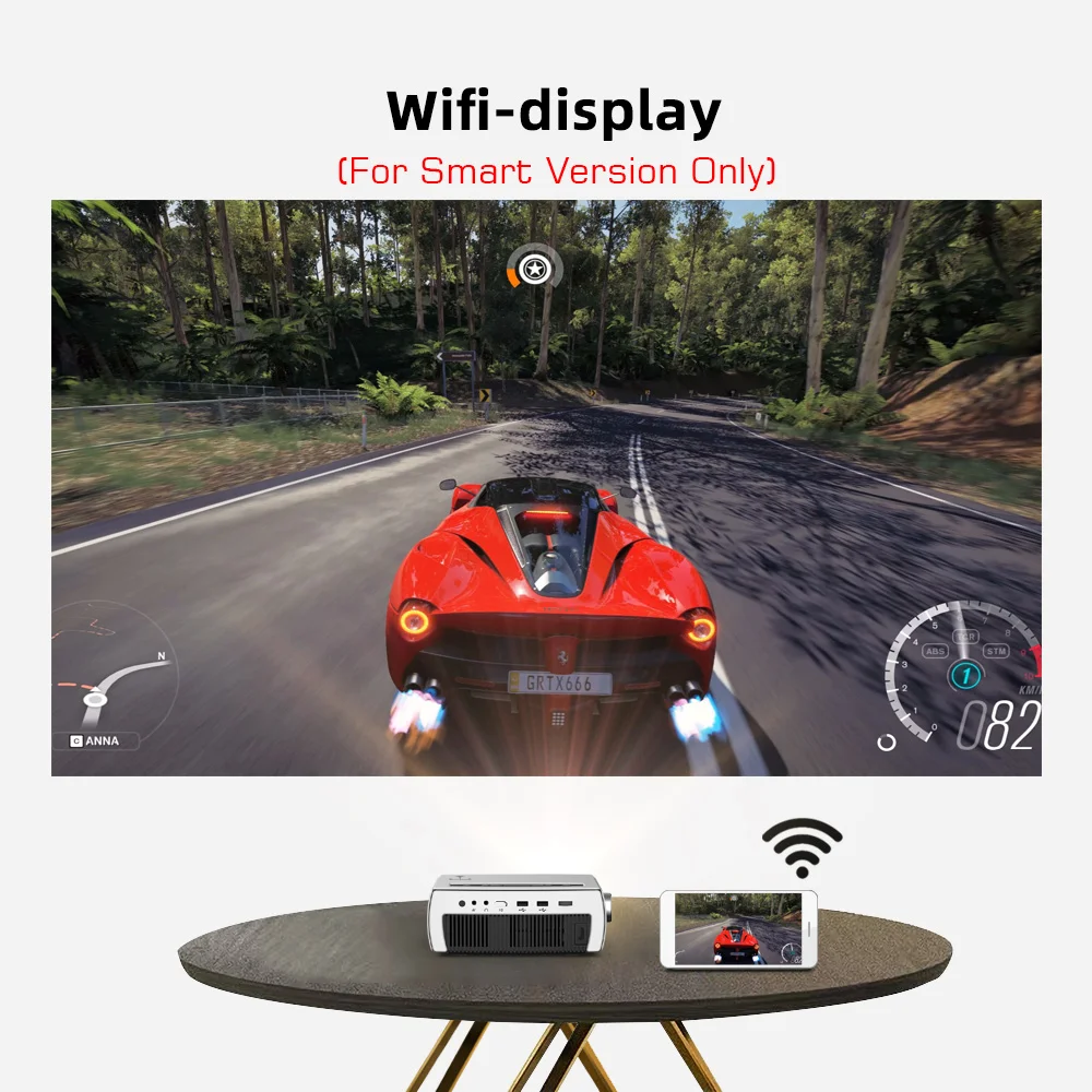 BYINTEK K18 проектор Full HD 1080P LCD Портативный Умный Android 9.0 WIFI светодиодный мини домашний