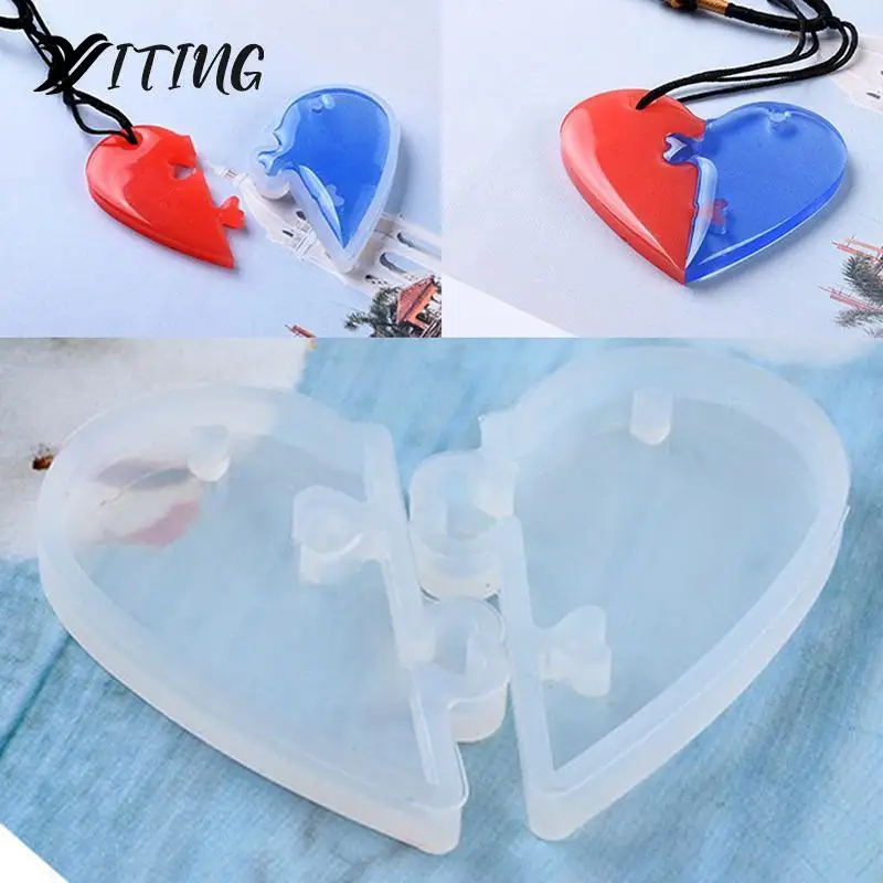 

2 шт., силиконовые жидкие подвески в форме сердца