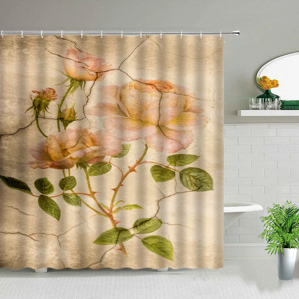 

Decor Shower Curtain Bathroom Accessories Bathroom Waterproof Curtain with Hooks Bathtub Screen Divider Banheiro
