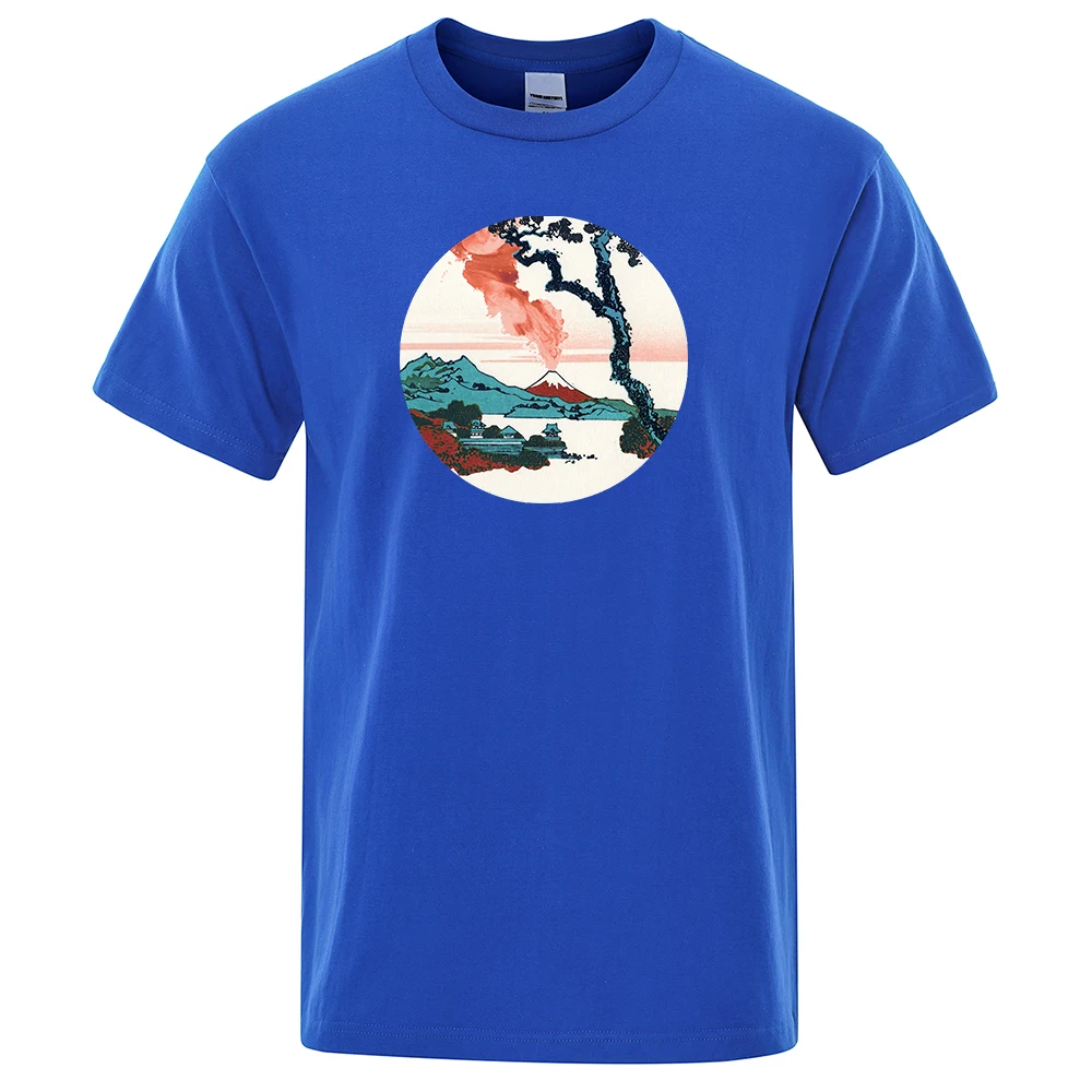 

Hokusai View Of Mount Fuji Prints T-Shirts MenS Retro Oversized T Shirt Cool Summer Oversize Tees Shirts Sports Slim Man Tshirt