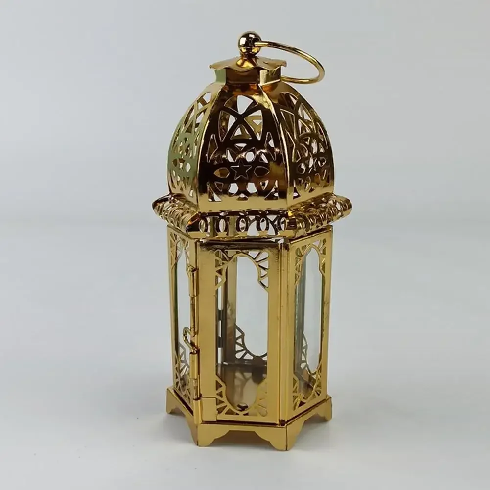 

Золотой винтажный подсвечник из стекла