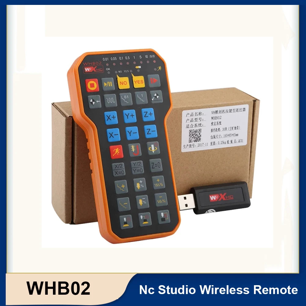 Ncstudio-mando a distancia inalámbrico NC Studio USB DSP CNC, fresadora, máquina de grabado, mango XHC WHB02