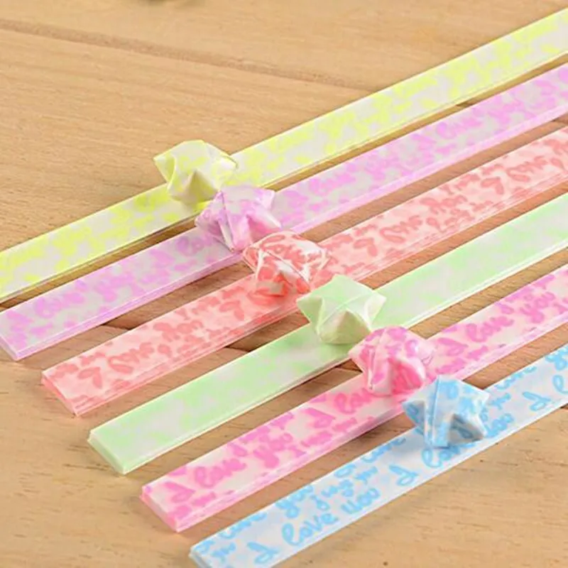 

30 шт. светящаяся счастливая звезда оригами DIY Ручная работа Счастливая звезда фоторозыгрыш свадебное украшение для дня рождения Подарочная...