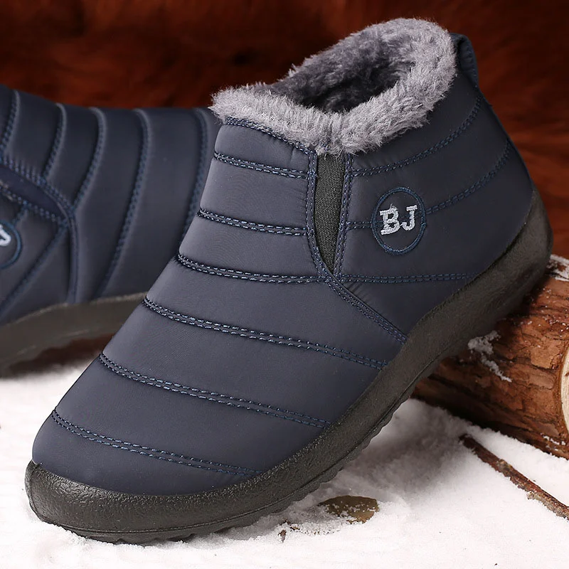 Men Boots Snow Plus Size Shoes Man Warm Fur Winter Shoes For Men Male Ankle Boots Waterproof Men Shoe Footwear Work Shoes