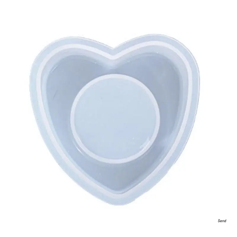 

Heart Holder Mould Handmade Concrete Gypsum Mold Lipstick Container Resin Mold for Home Decorations DIY Crafts
