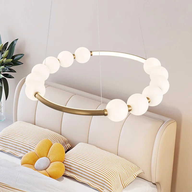 

Led Art Chandelier Pendant Lamp Light Room Decor Modern Minimalist Restaurant Study Luxury Creative Interior Circular Design