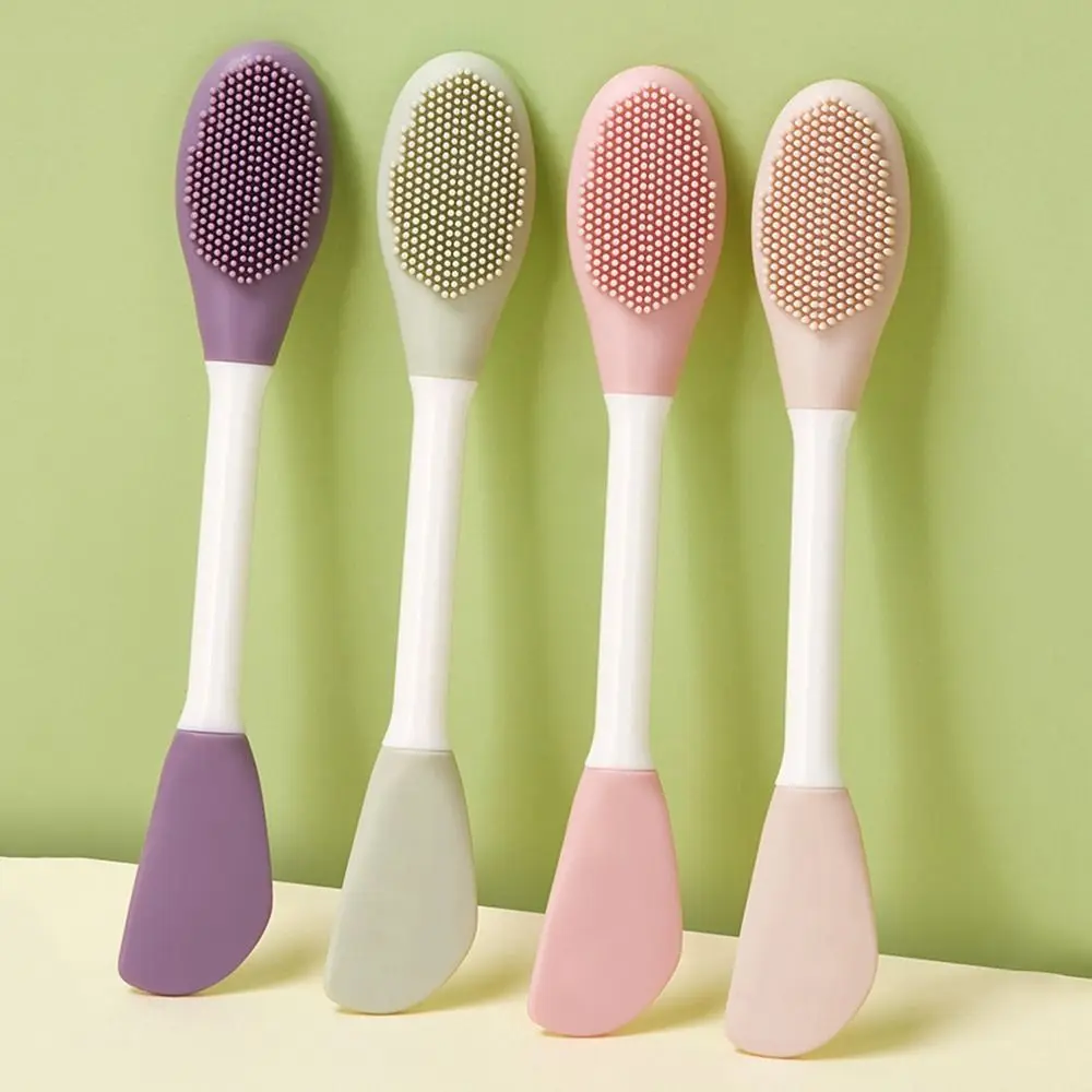 

Double-headed Silicone Mask Brush Skin Friendly Exfoliating Massage Cleaning Brushes Massage Dual-use Soft Head Scraper