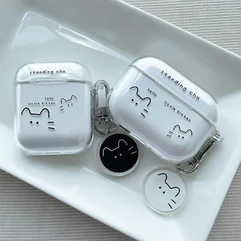 

Защитный чехол для наушников Cat For Airpods1/2, чехол для беспроводных наушников Apple 3 2021, защитный чехол Pro 3, мягкий чехол из ТПУ