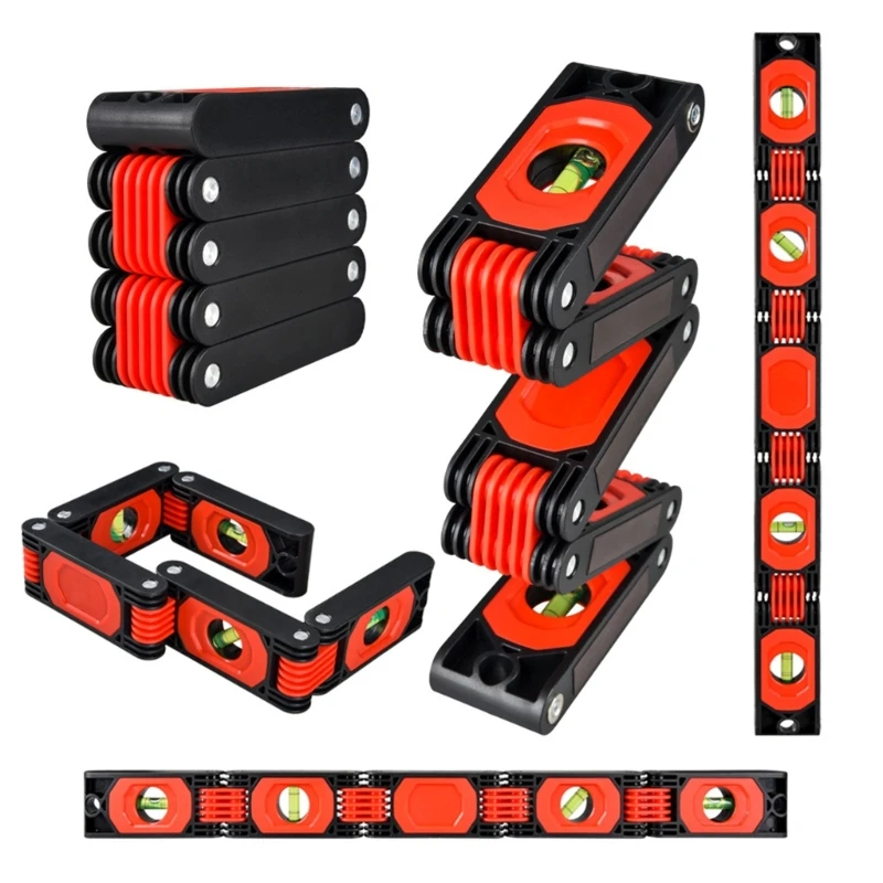 

Многофункциональный складной уровень, 24-дюймовые многоугольные инструменты для деревообработки, точное выравнивание в любом положении R7UA