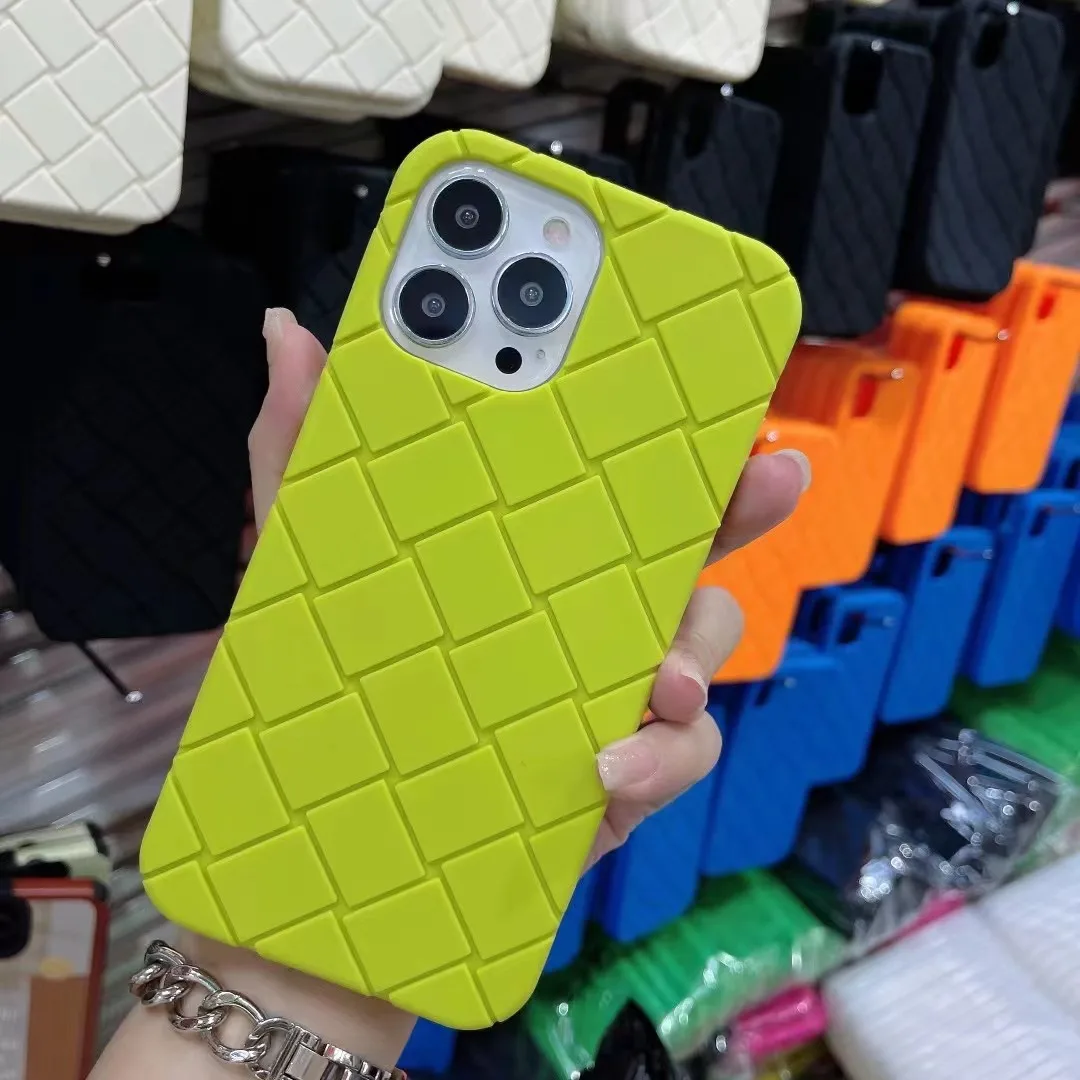 

Weave Twill Phone Cases for iPhone 13 Pro 12Pro 3D Cute Silicone Mobile For iphone 13promax 12 11promax X XR Back Cover Women