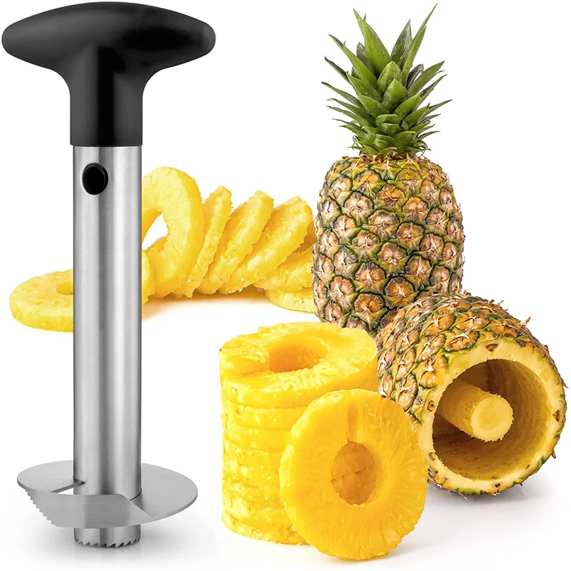 

1pcs Kitchen Stainless Steel Pineapple Slicer Peeler Fruit Pineapple Corer Slicers Cutter Kitchen Gadget Fruit Cutting Tool