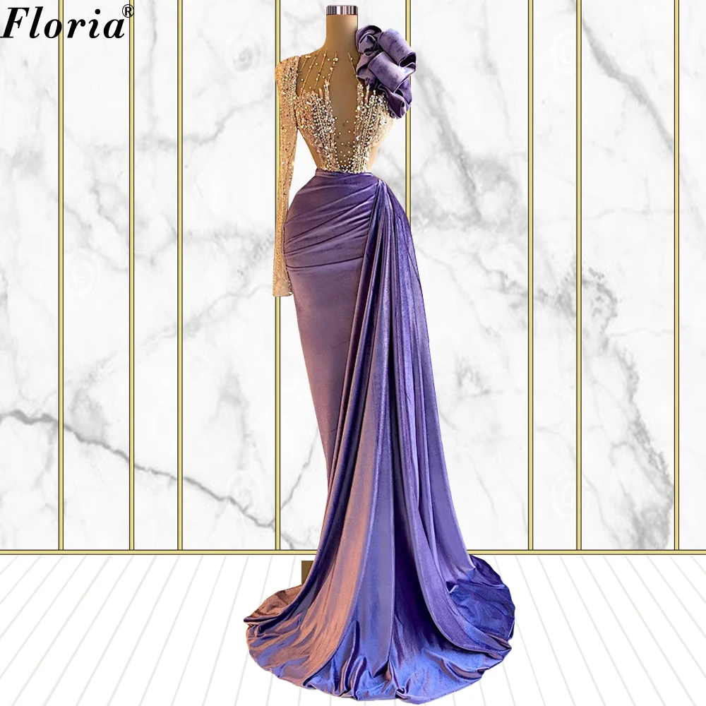 

Вечерние платья с юбкой-годе на одно плечо, винтажные вечерние платья с бисером, турецкие арабские платья знаменитостей, вечерние платья