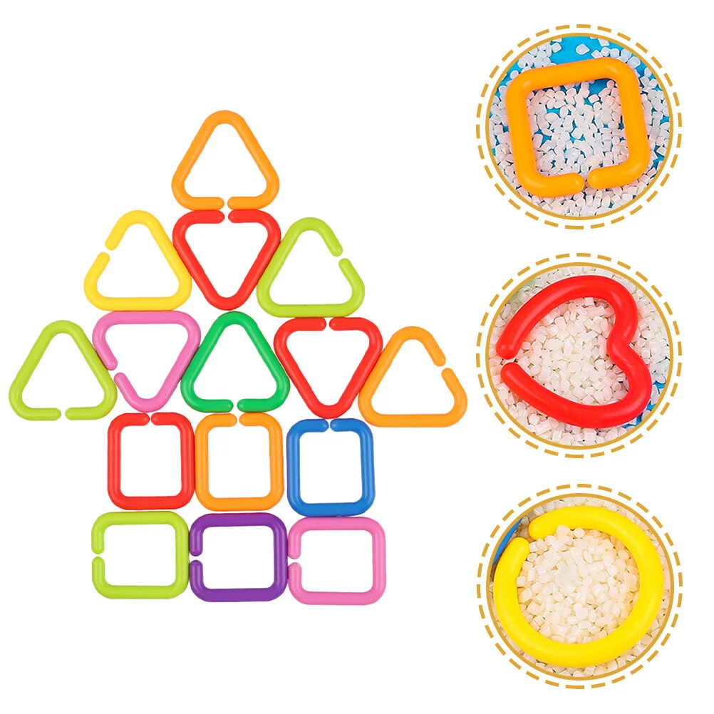 

35 Pcs Car Link Chain Toys Ring Cars Hanging Geometric Baby Rings Linking Chains Newborn Toddler