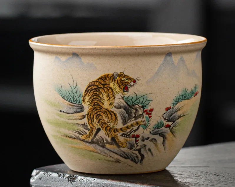 Китайская винтажная керамическая чашка для чая RI ONIY TEASET 150 мл