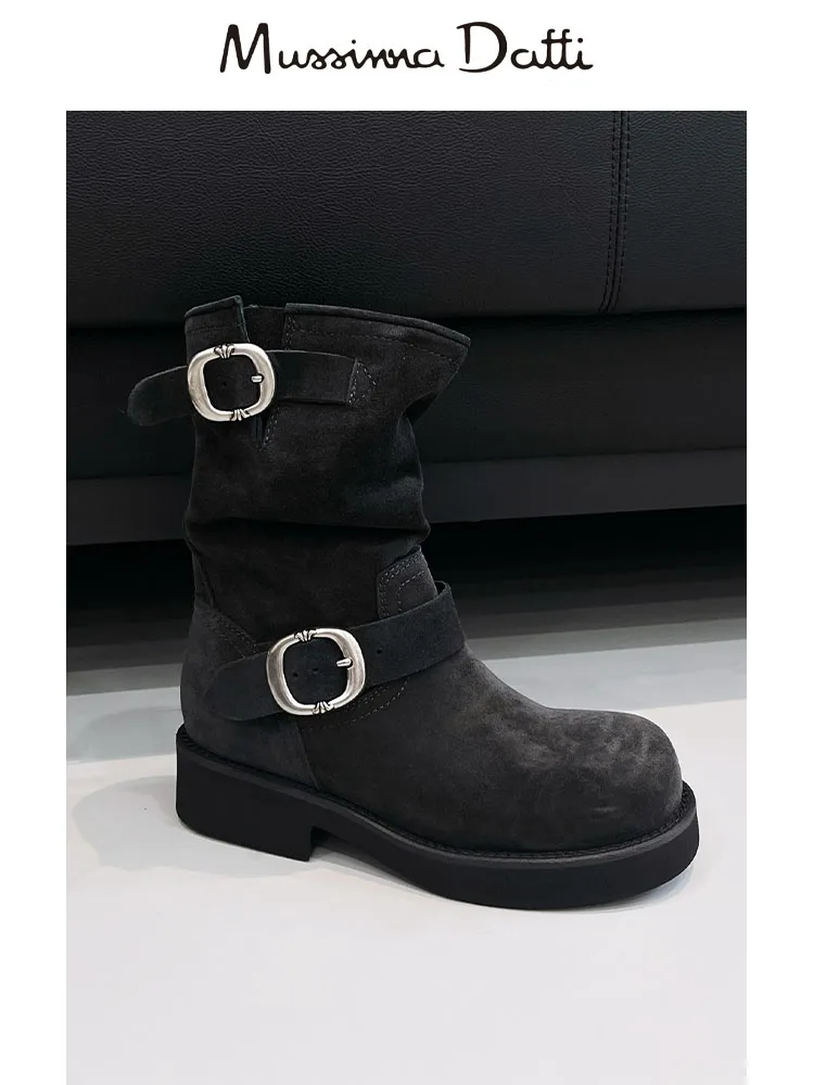 Женские ботинки из натуральной кожи Murrinna Daffi осень-зима 2023 модные простые теплые