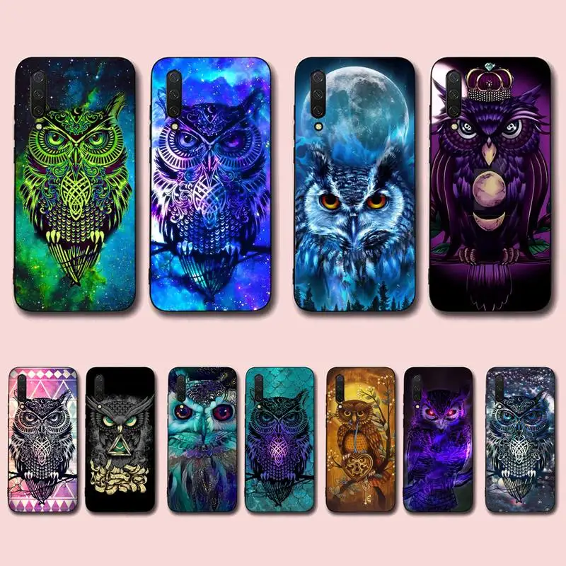 

Animal Night Owl Phone Case for Xiaomi mi 5 6 8 9 10 lite pro SE Mix 2s 3 F1 Max2 3