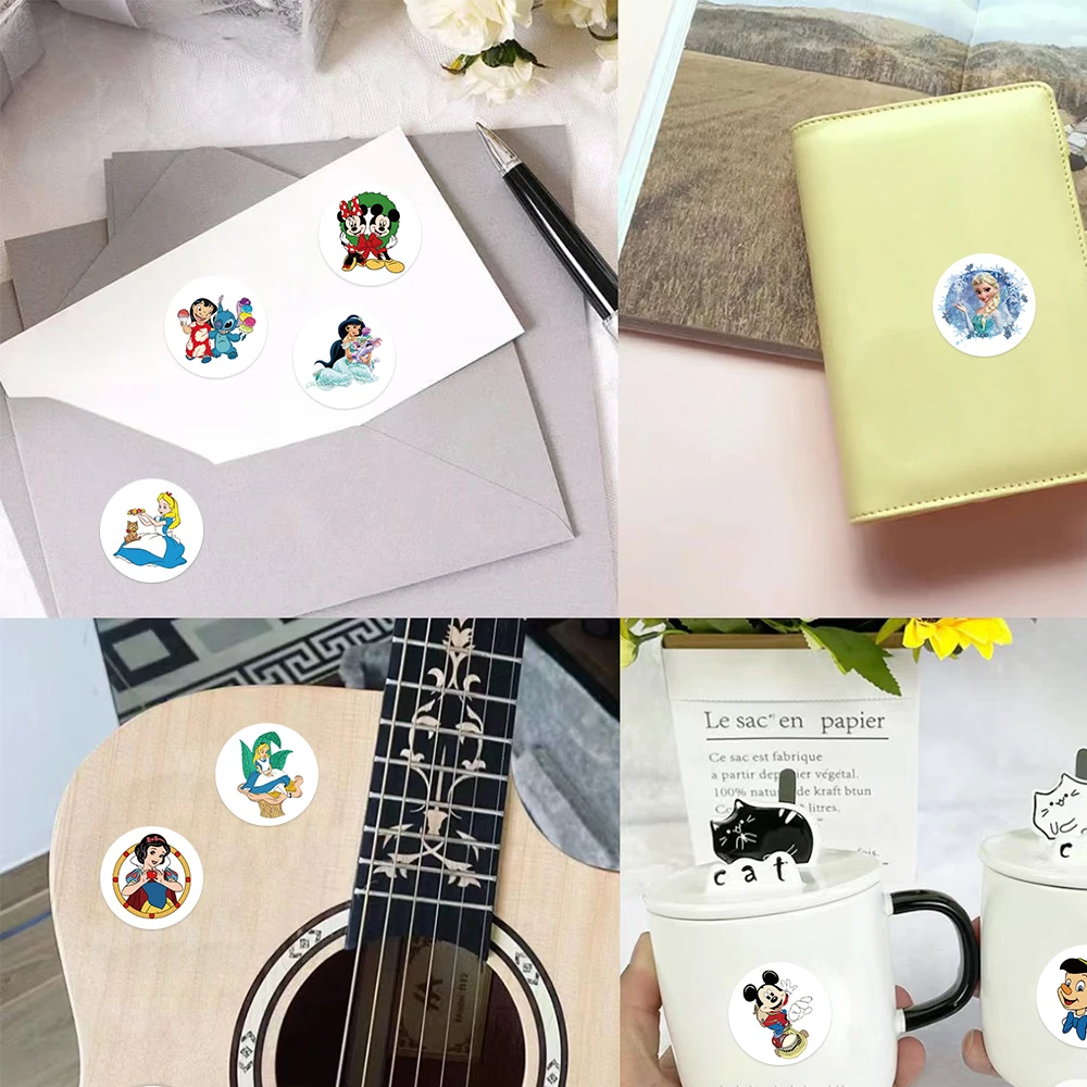 500 шт./рулон наклейки Микки Маус