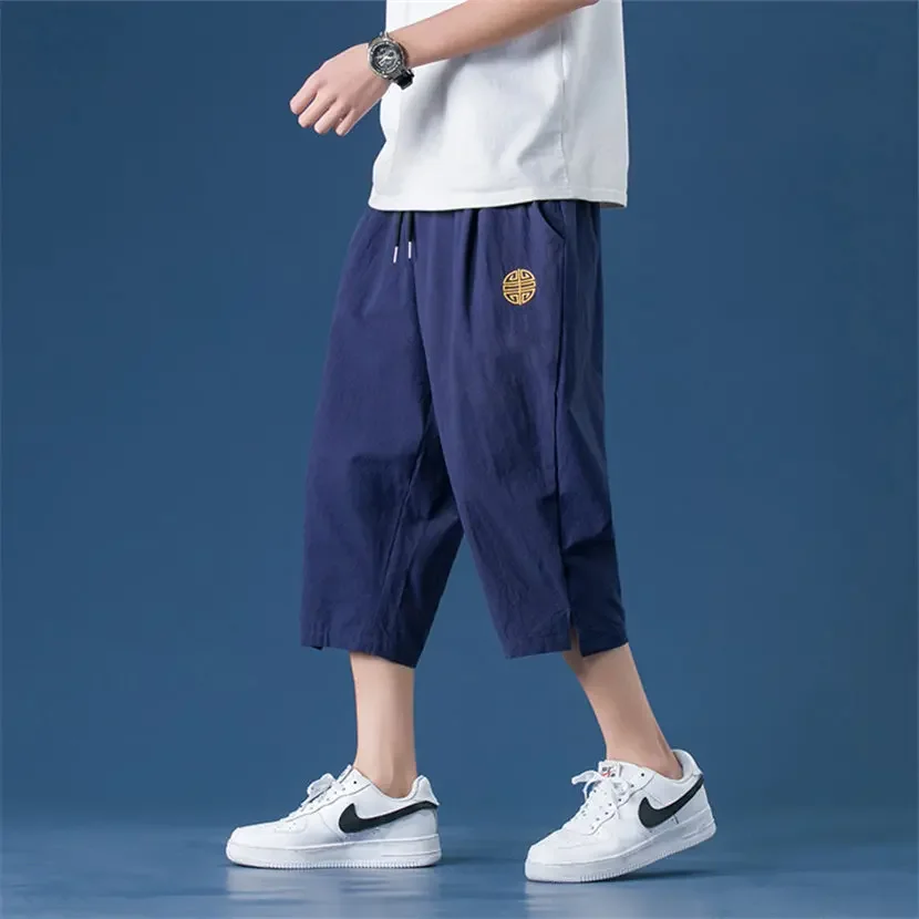 Amazon бестселлер мужские свободные летние льняные шорты тонкие хлопковые брюки