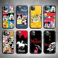desiney mickey mulan winnie pooh bear phone case for iphone 13 12 11 pro max mini xs max 8 7 6 6s plus x 5s se 2020 xr cover