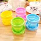 Складная Силиконовая чаша, менструальная стерилизационная чаша, гибкая для очистки менструальной чаши, перерабатываемая складная чаша-стерилизатор для кемпинга