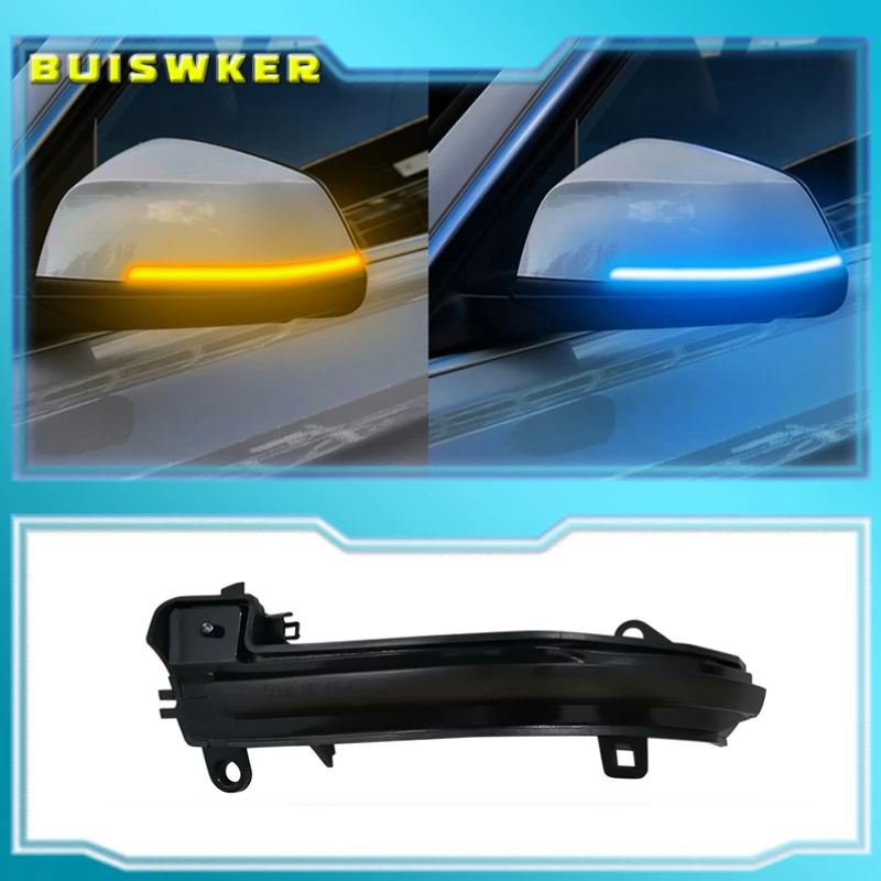 

Для BMW 1 2 3 4 X1 M Series F20 F30 F34 F36 E84 F87 i3, динамический черный светодиодный поворотник, последовательный светильник для зеркала заднего вида
